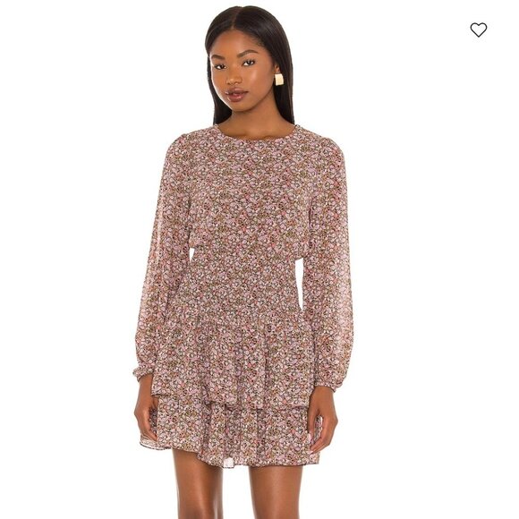 NWT MINKPINK Revolve Pink Floral Safi Mini Dress Size Small - Picture 1 of 13
